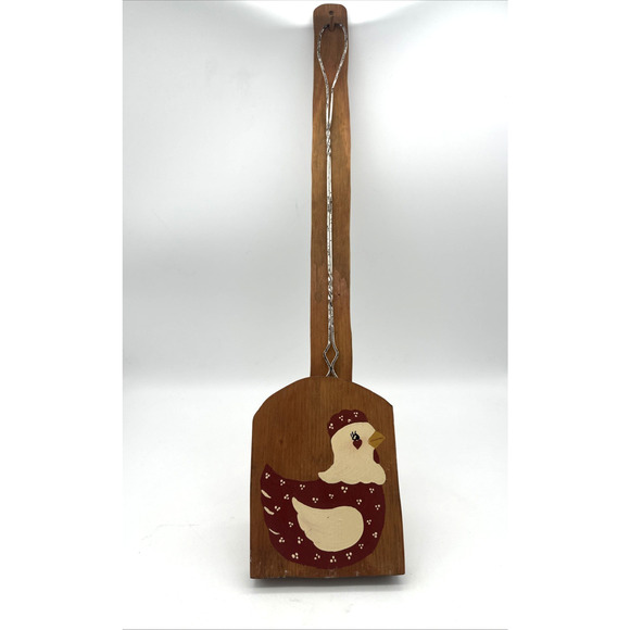 Handmade Other - Chicken Farm House Theme Wall Handmade Wood Fly Swatter Holder